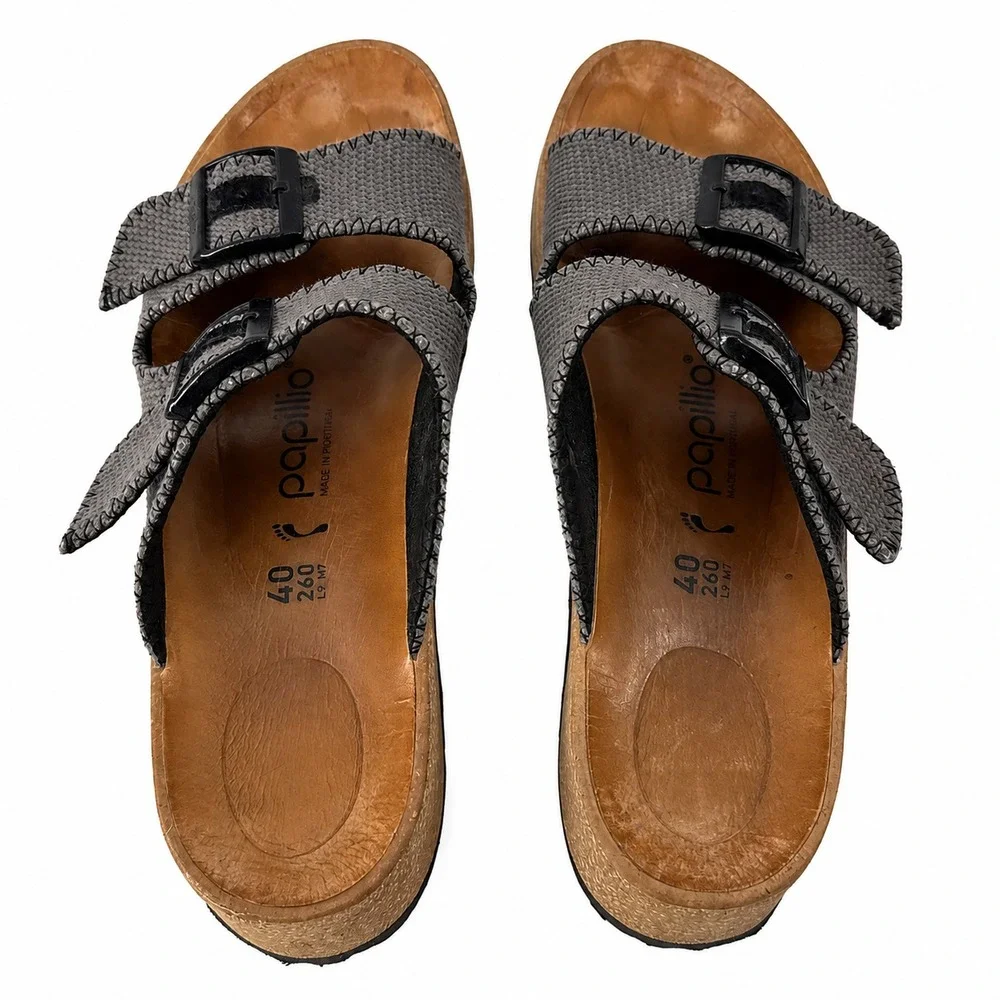 Papillio Birkenstock Arizona Women 40 US 9-9.5 Taupe Platform Sandals Portugal